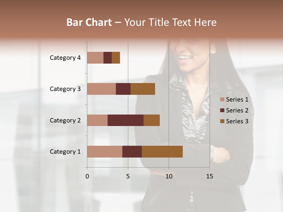 Girl Near The Office PowerPoint Template