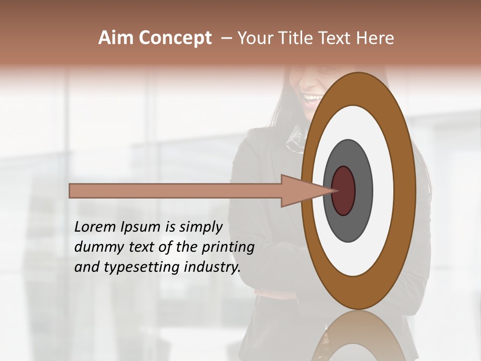 Girl Near The Office PowerPoint Template