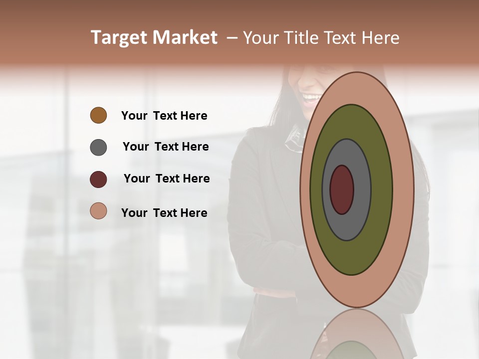 Girl Near The Office PowerPoint Template