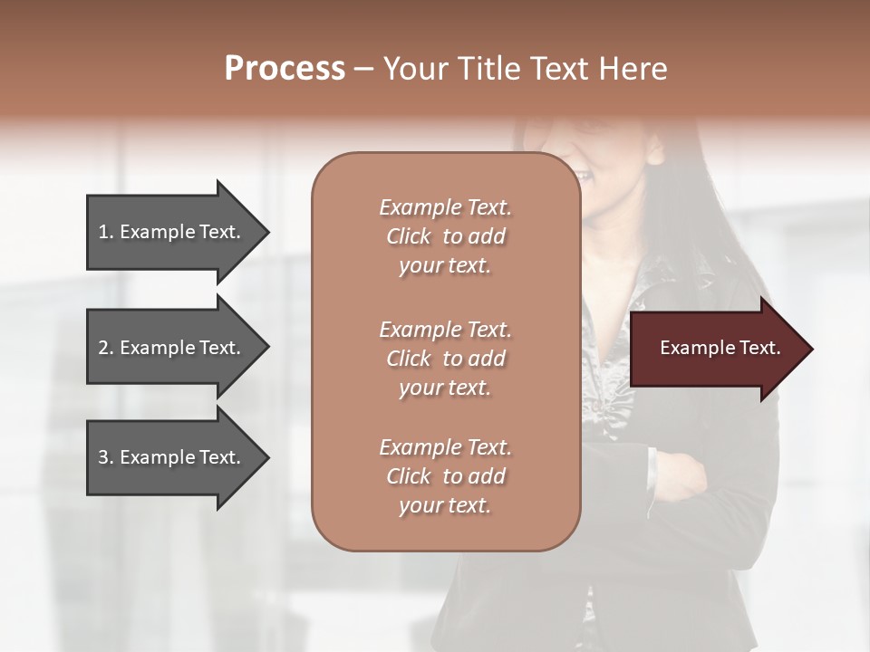 Girl Near The Office PowerPoint Template