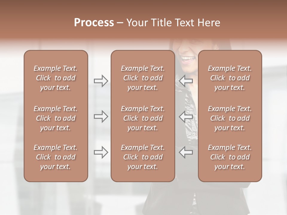 Girl Near The Office PowerPoint Template