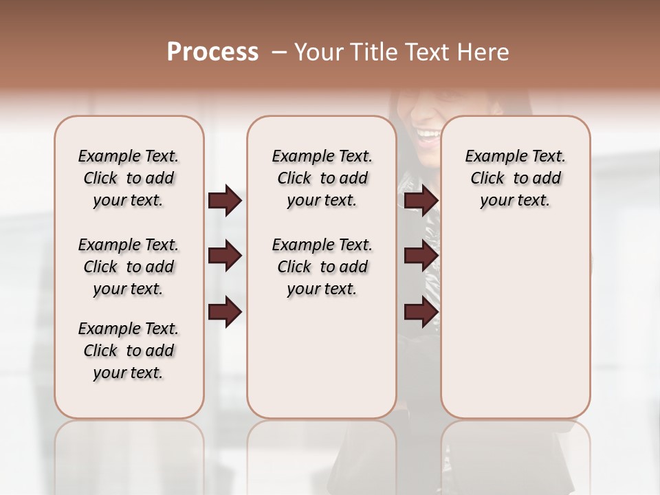 Girl Near The Office PowerPoint Template