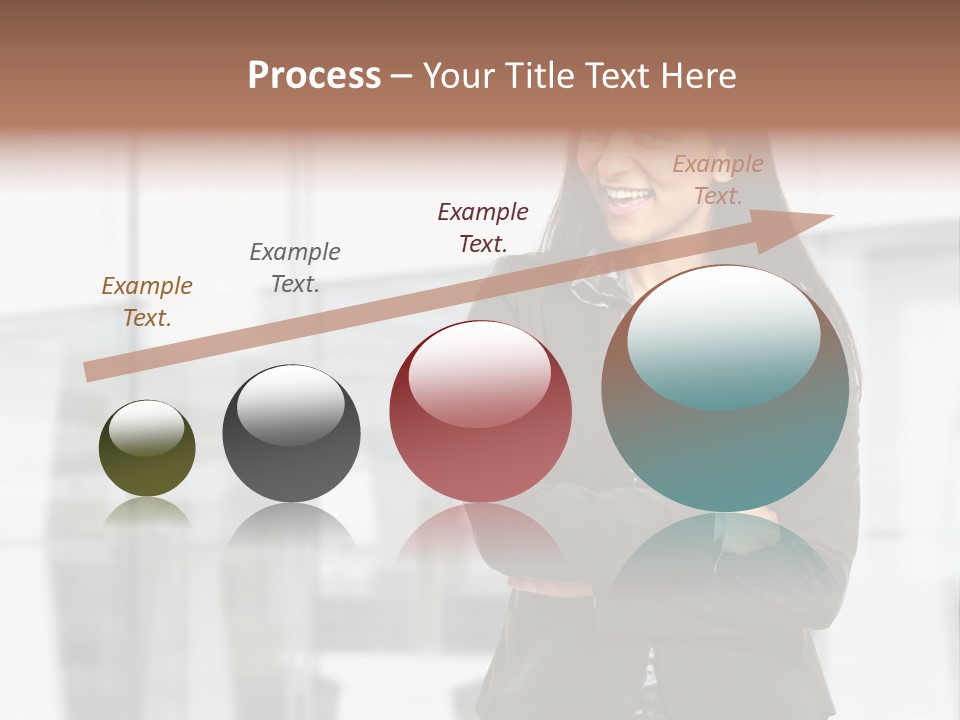 Girl Near The Office PowerPoint Template