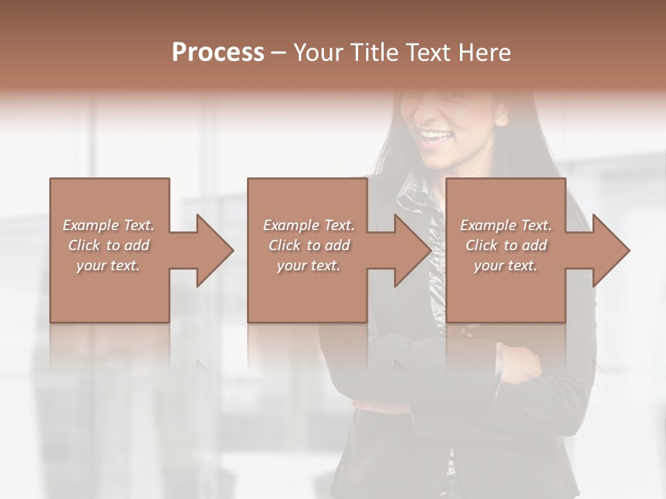 Girl Near The Office PowerPoint Template