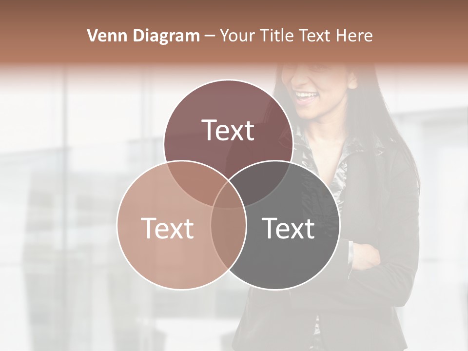 Girl Near The Office PowerPoint Template