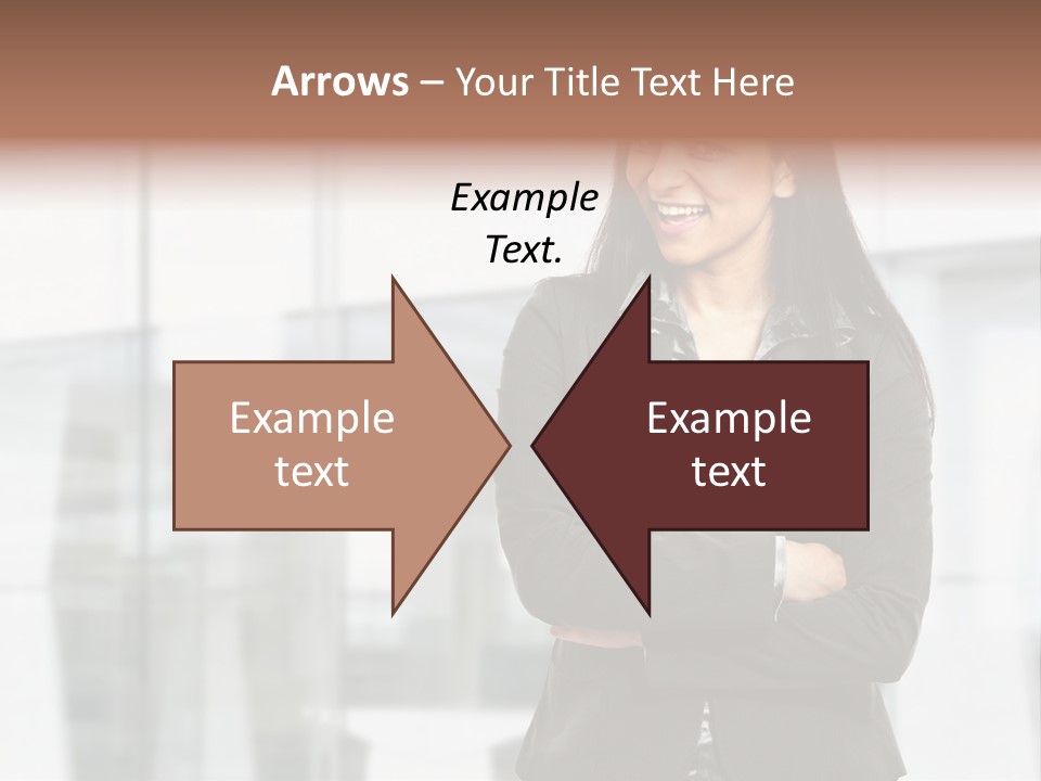 Girl Near The Office PowerPoint Template