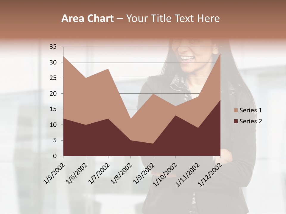 Girl Near The Office PowerPoint Template