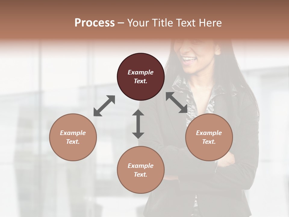 Girl Near The Office PowerPoint Template