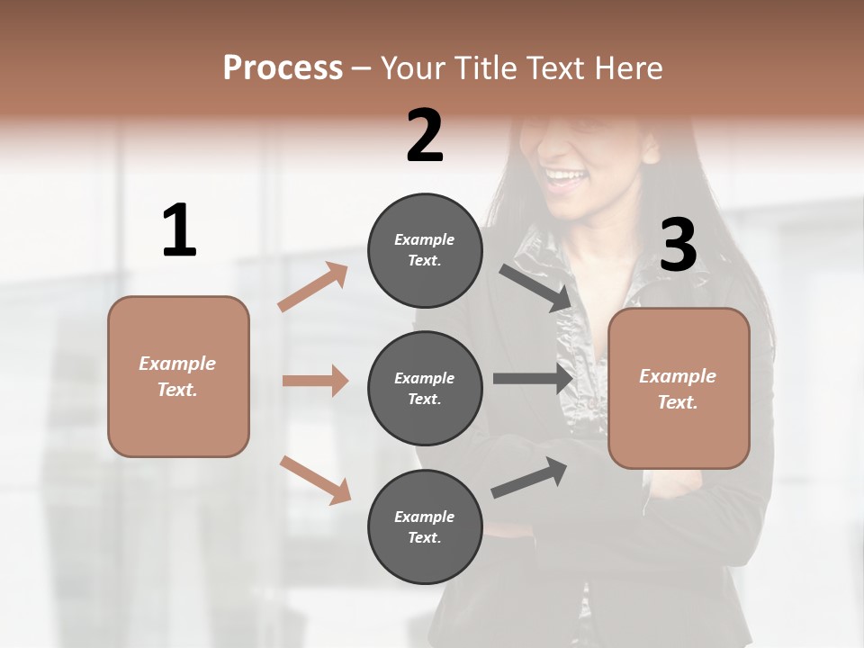 Girl Near The Office PowerPoint Template