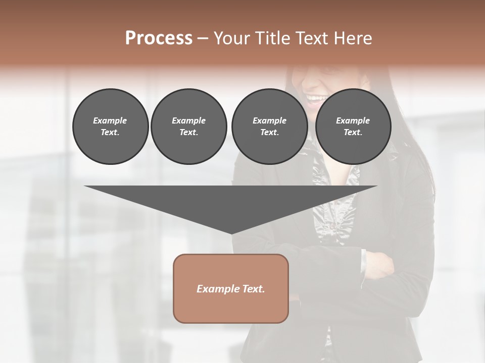 Girl Near The Office PowerPoint Template