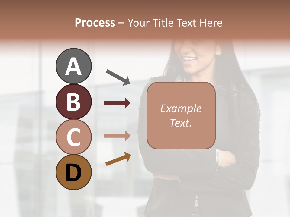 Girl Near The Office PowerPoint Template