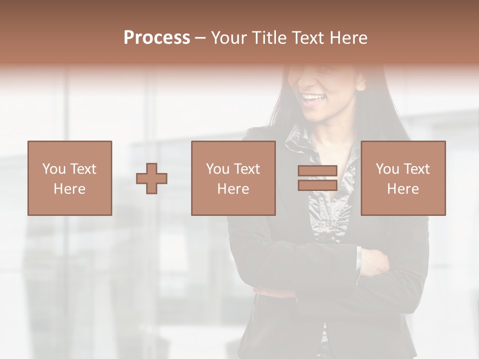 Girl Near The Office PowerPoint Template