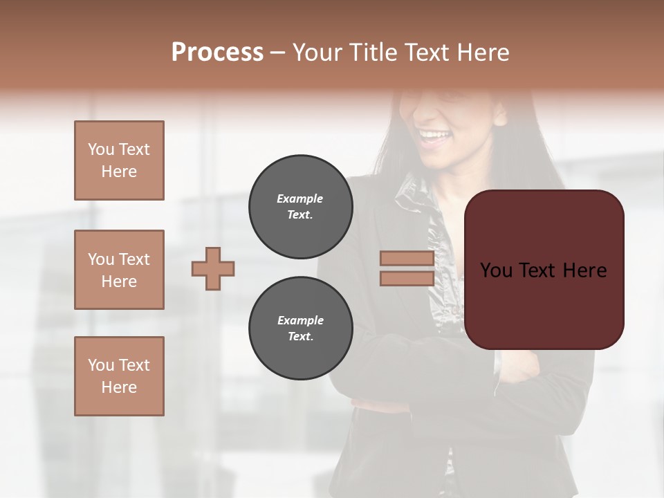 Girl Near The Office PowerPoint Template