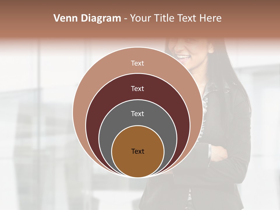 Girl Near The Office PowerPoint Template