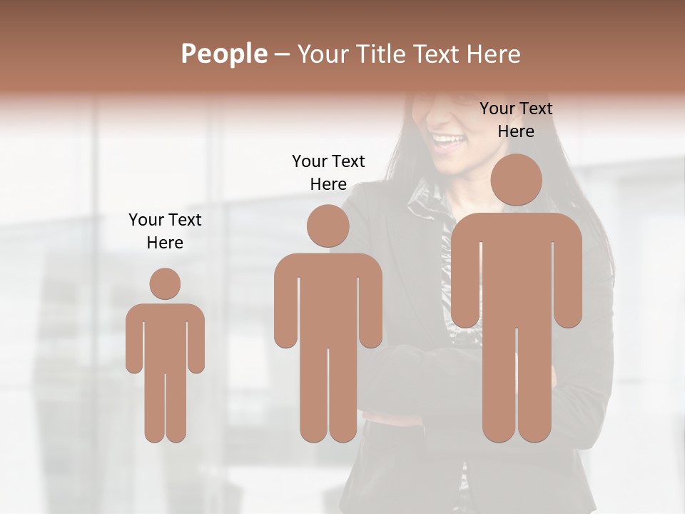 Girl Near The Office PowerPoint Template