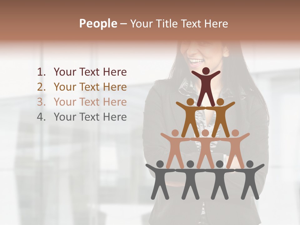 Girl Near The Office PowerPoint Template