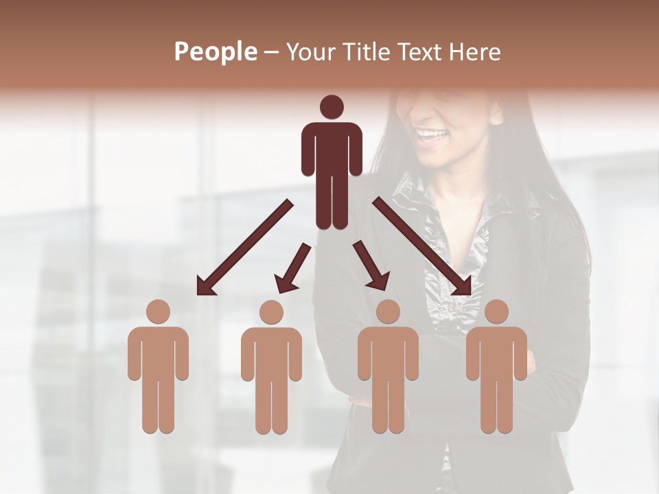 Girl Near The Office PowerPoint Template