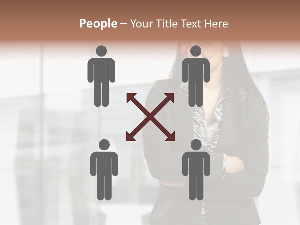 Girl Near The Office PowerPoint Template