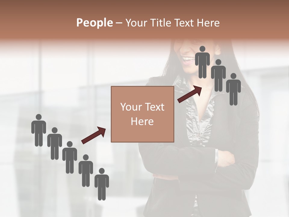 Girl Near The Office PowerPoint Template