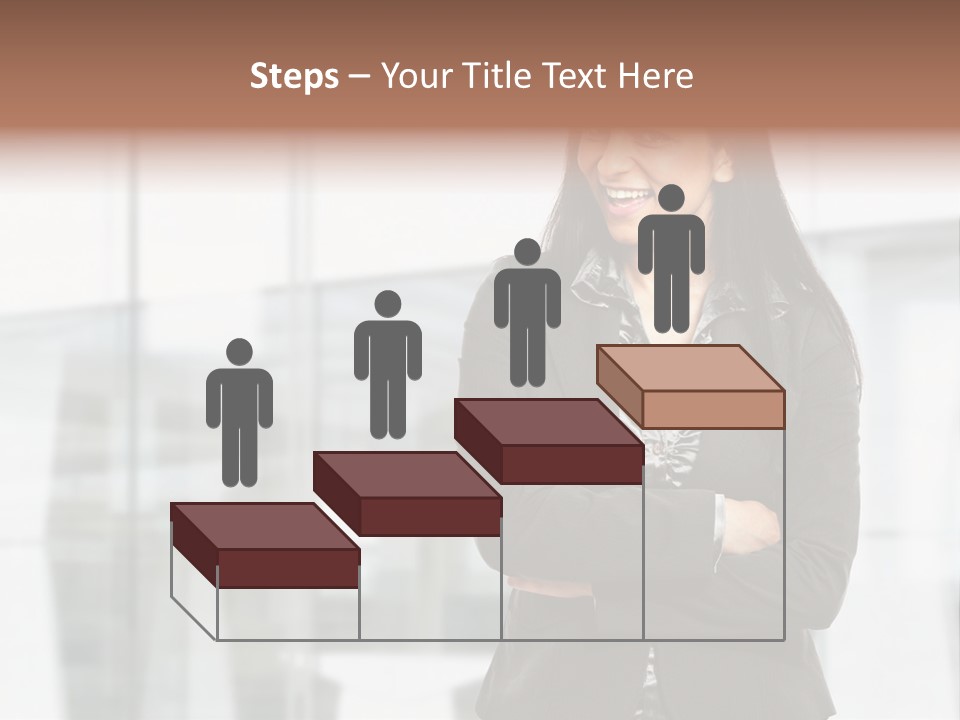 Girl Near The Office PowerPoint Template