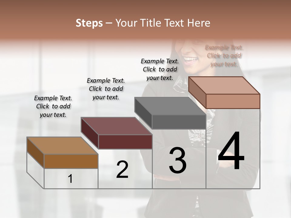 Girl Near The Office PowerPoint Template