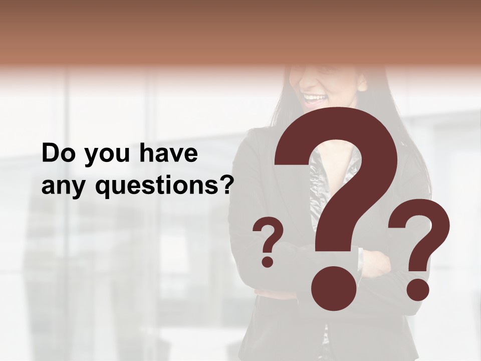 Girl Near The Office PowerPoint Template