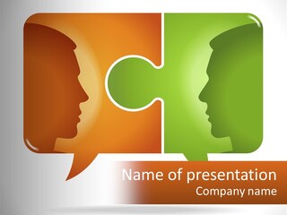 Communication Puzzle PowerPoint Template