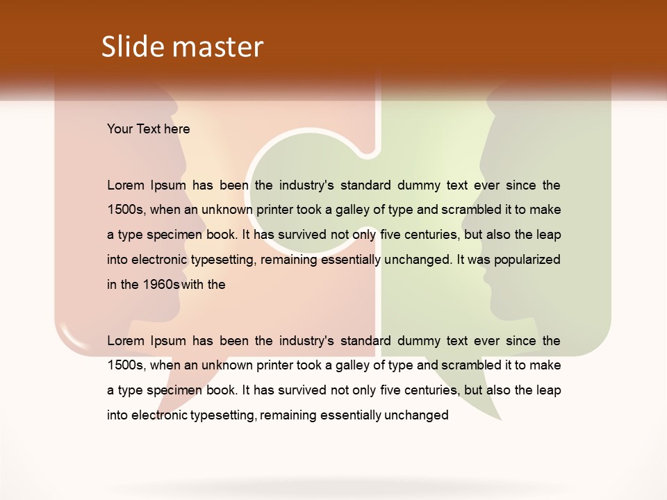 Communication Puzzle PowerPoint Template