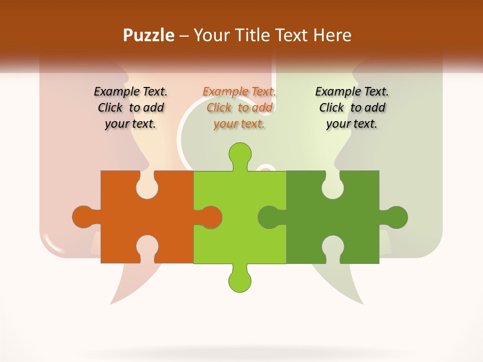Communication Puzzle PowerPoint Template