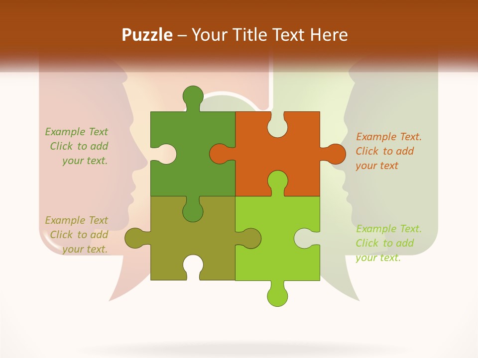 Communication Puzzle PowerPoint Template