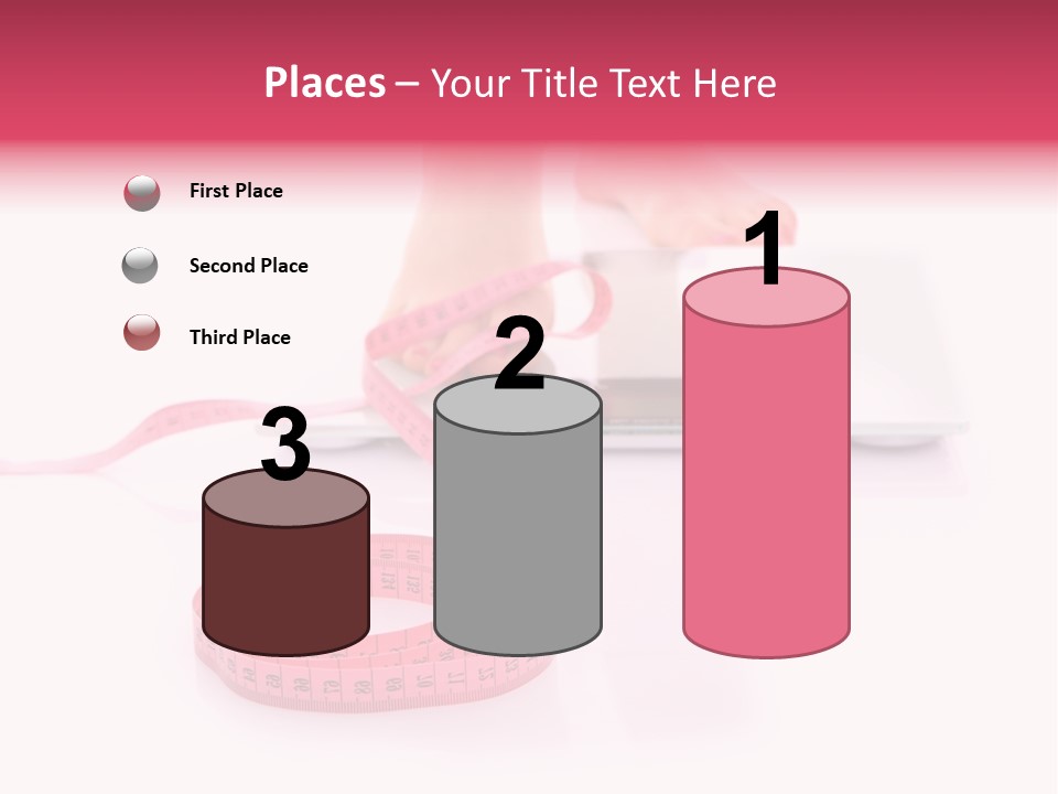 Girl Measures Weight PowerPoint Template