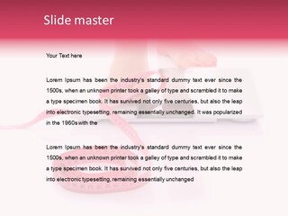 Girl Measures Weight PowerPoint Template