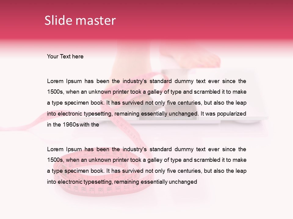 Girl Measures Weight PowerPoint Template