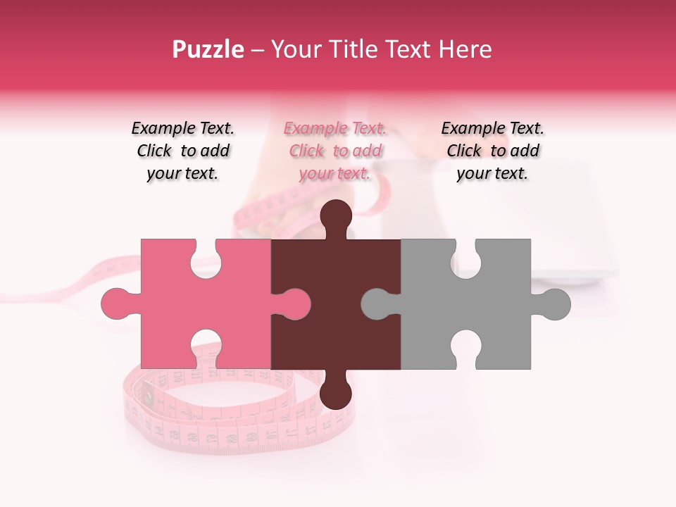 Girl Measures Weight PowerPoint Template