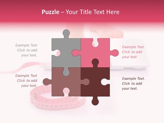 Girl Measures Weight PowerPoint Template