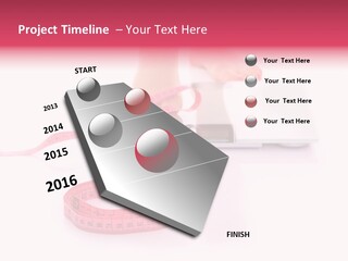 Girl Measures Weight PowerPoint Template