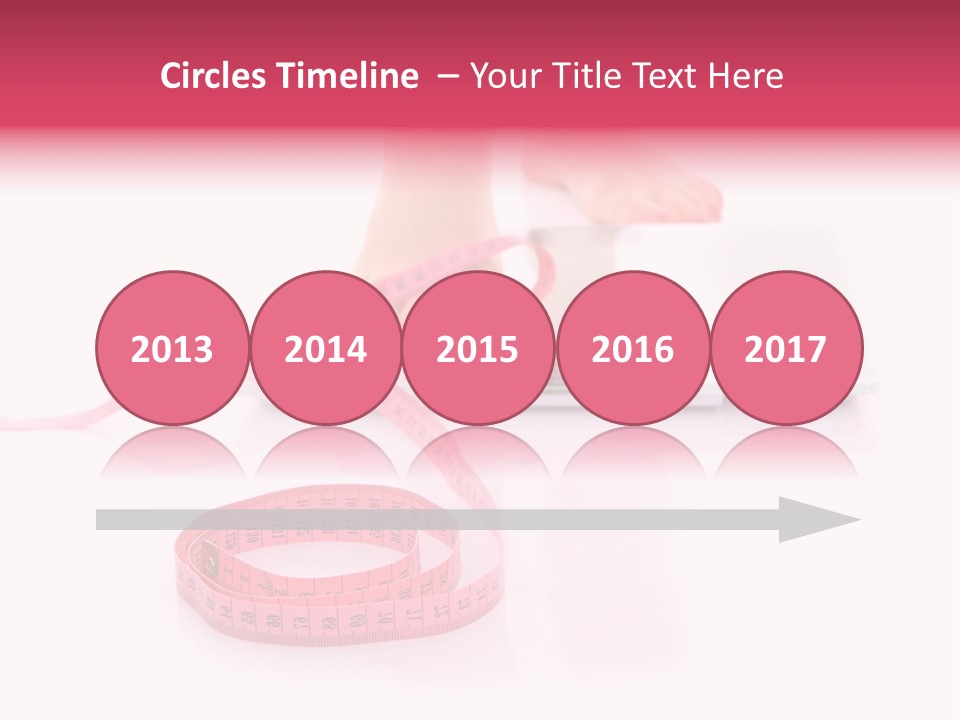 Girl Measures Weight PowerPoint Template