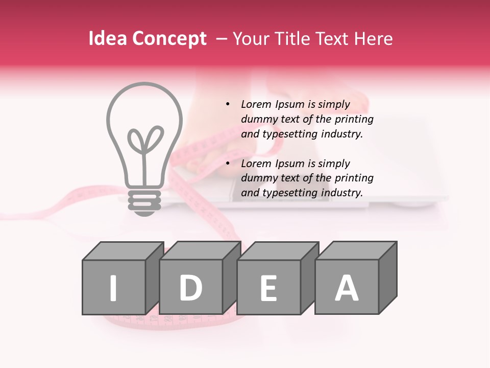 Girl Measures Weight PowerPoint Template