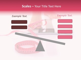 Girl Measures Weight PowerPoint Template