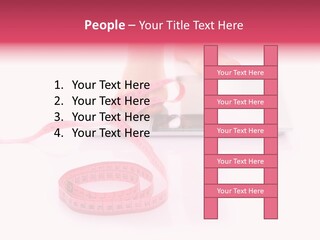 Girl Measures Weight PowerPoint Template