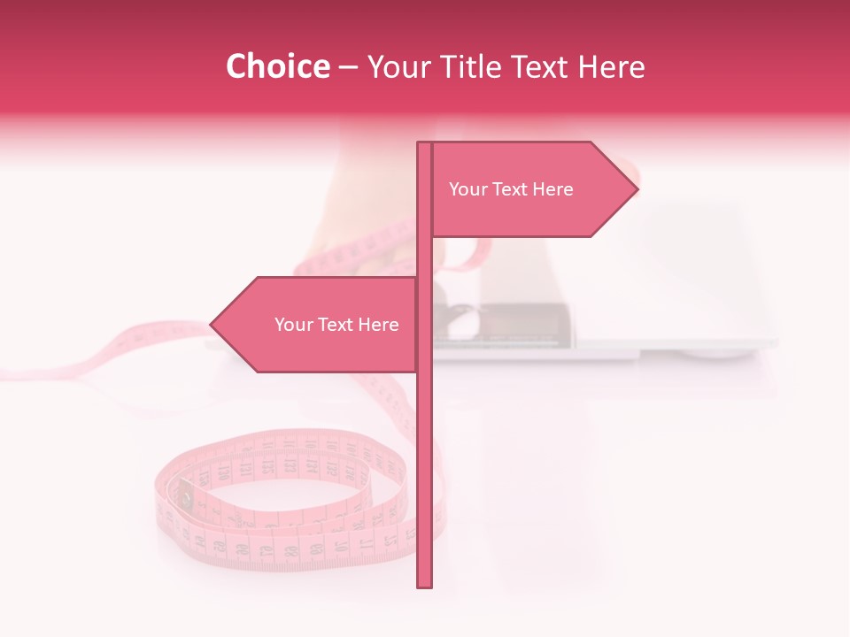 Girl Measures Weight PowerPoint Template