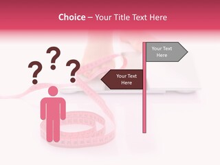 Girl Measures Weight PowerPoint Template