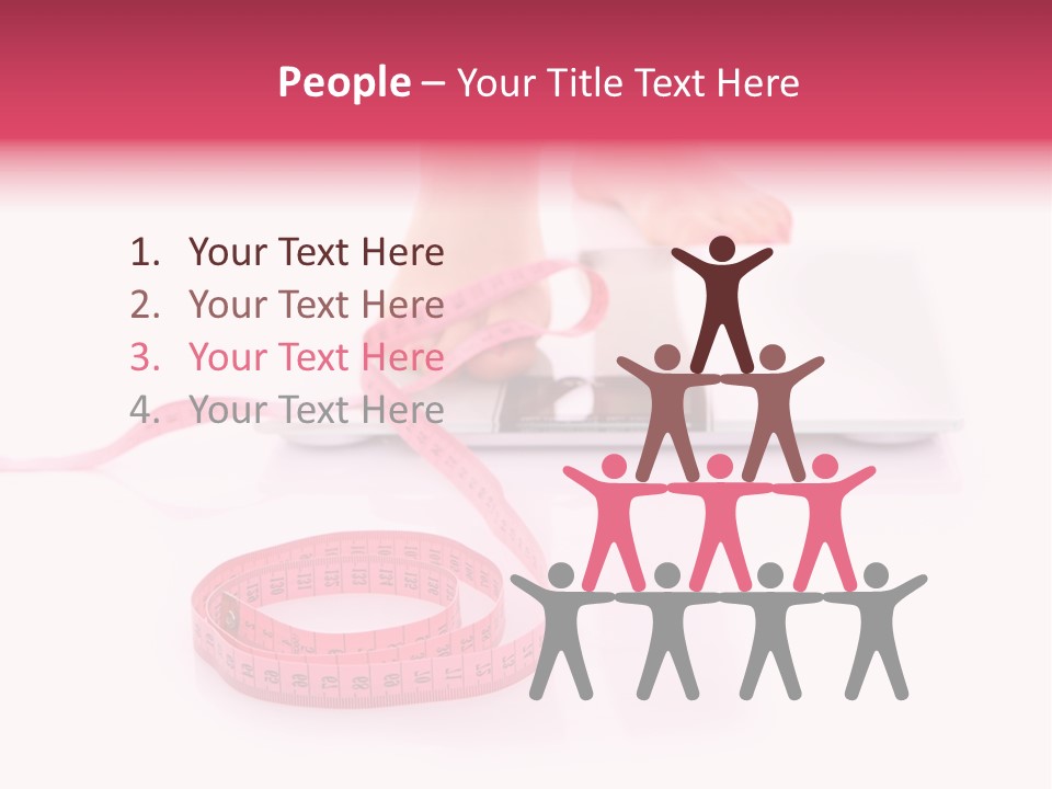 Girl Measures Weight PowerPoint Template