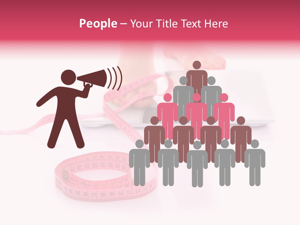 Girl Measures Weight PowerPoint Template