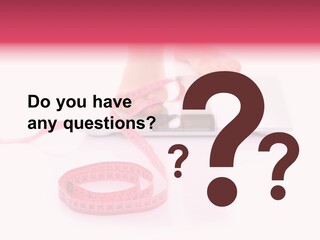 Girl Measures Weight PowerPoint Template