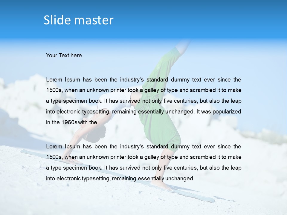 Girl Doing Yoga PowerPoint Template