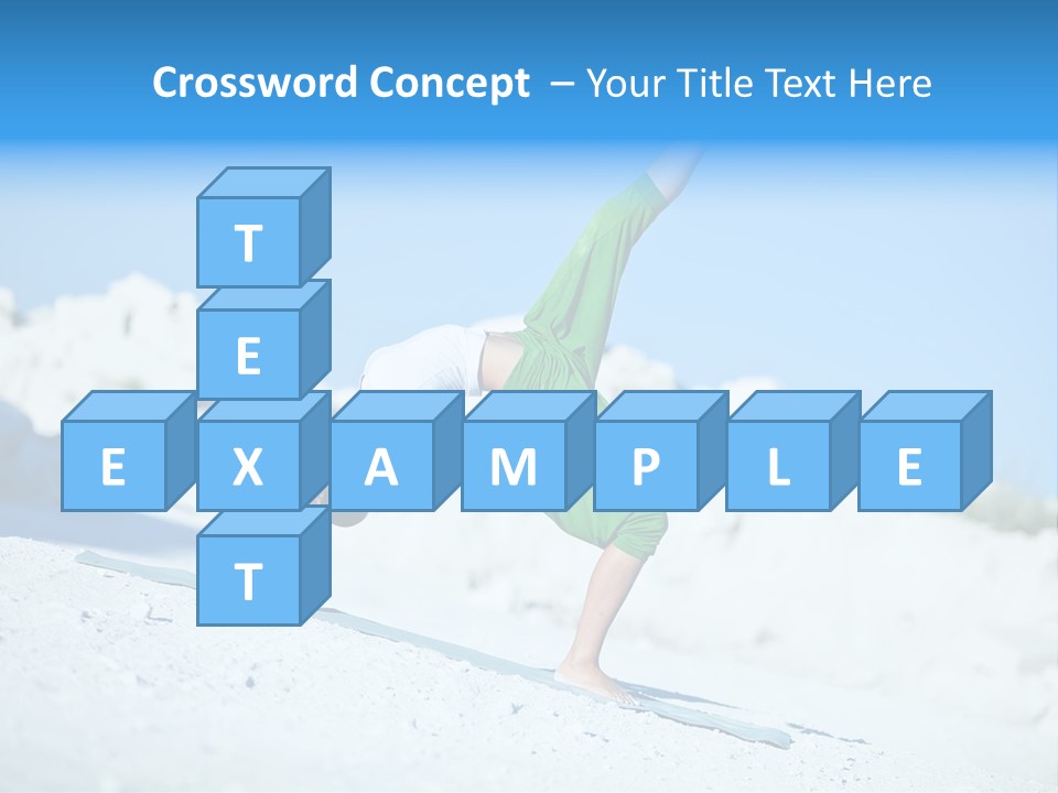 Girl Doing Yoga PowerPoint Template