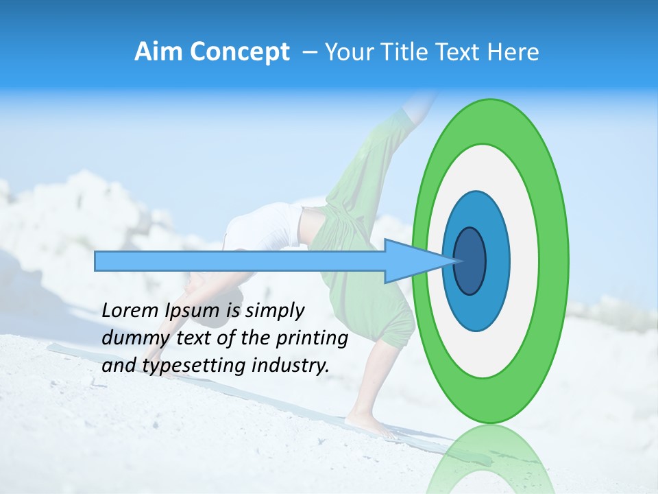 Girl Doing Yoga PowerPoint Template