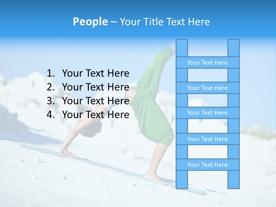 Girl Doing Yoga PowerPoint Template