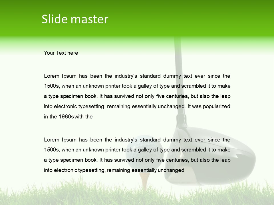 Playing Golf PowerPoint Template
